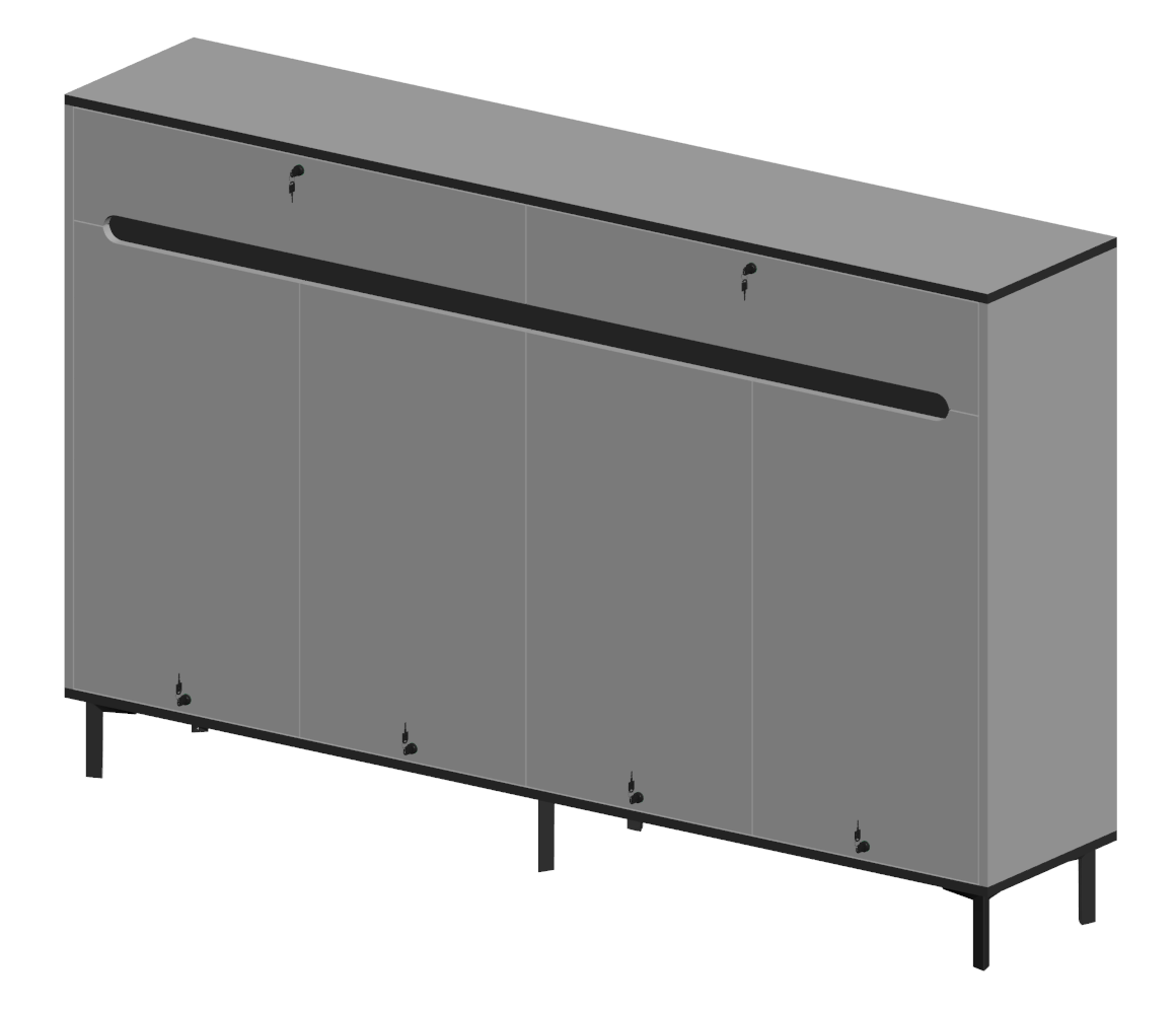 Light Gray & Black Shoe Cabinet