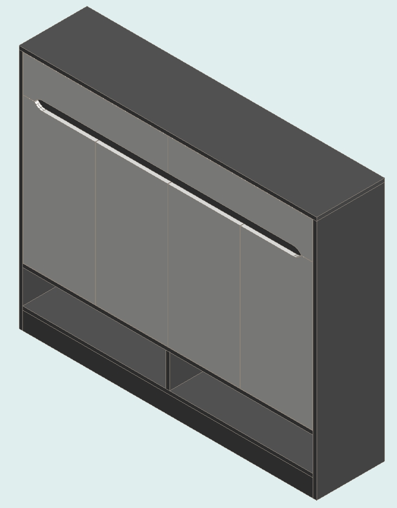 Sky Gray & Warm White Shoe Cabinet
