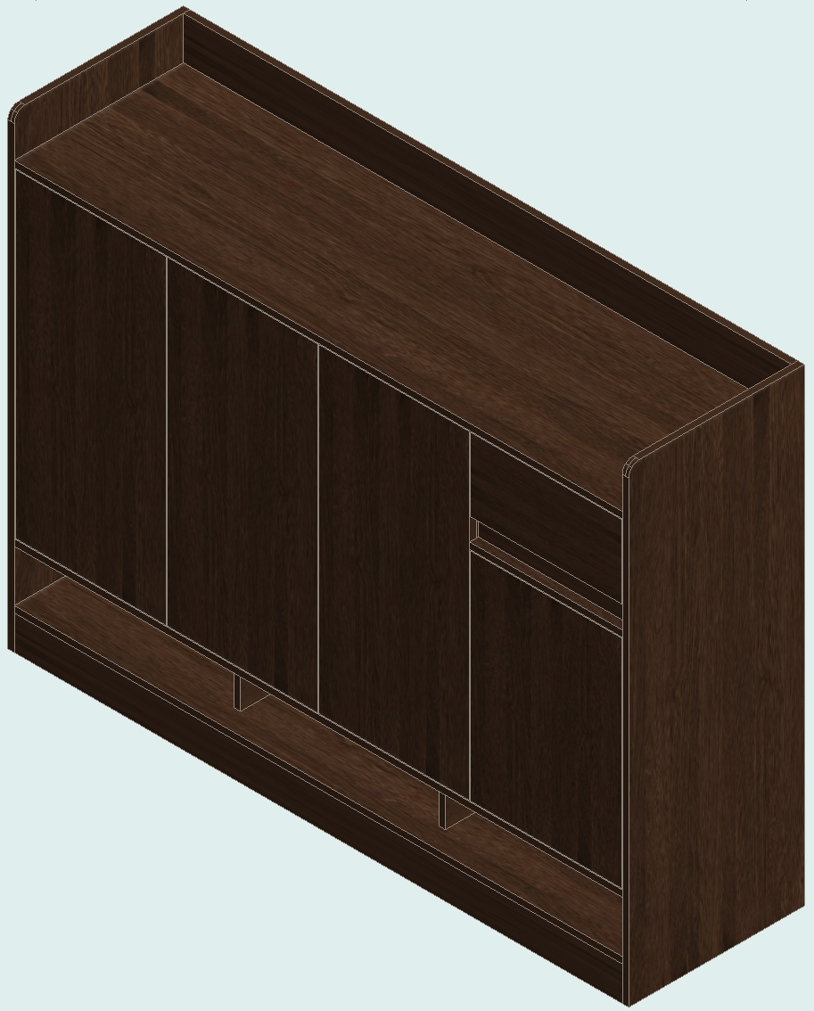 Prairie Oak Shoe Cabinet