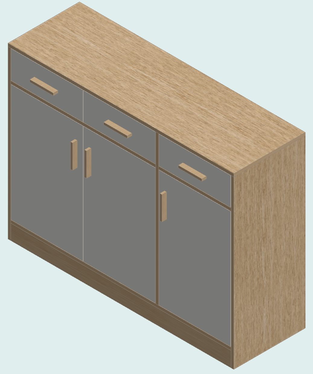 Country Oak & Warm White Sideboard