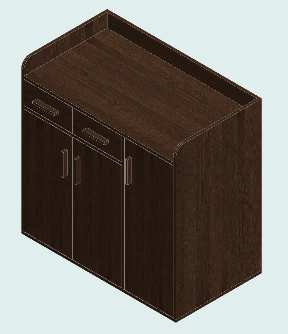 Prairie Oak Shoe Cabinet