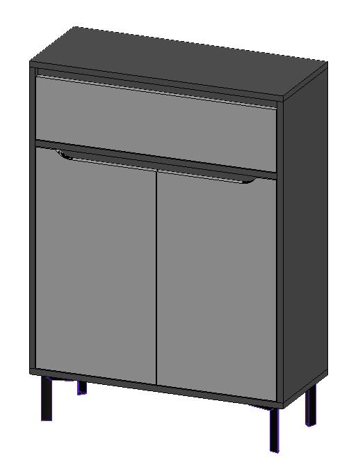 Sky Gray & Light Gray Shoe Cabinet