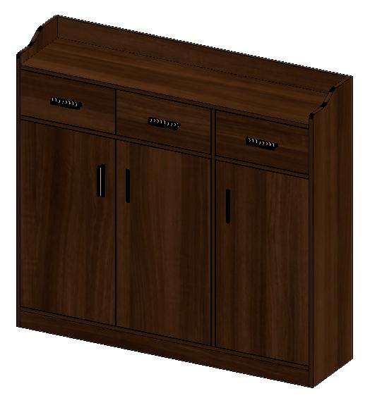 Prairie Oak Shoe Cabinet