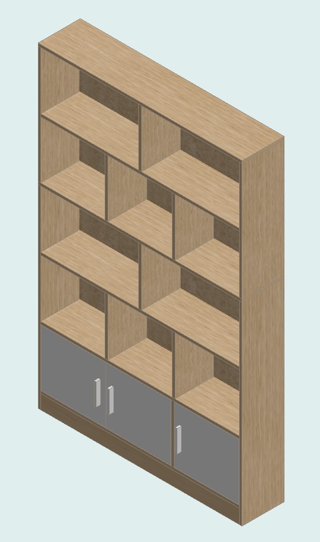 Country Oak & Warm White Bookshelf