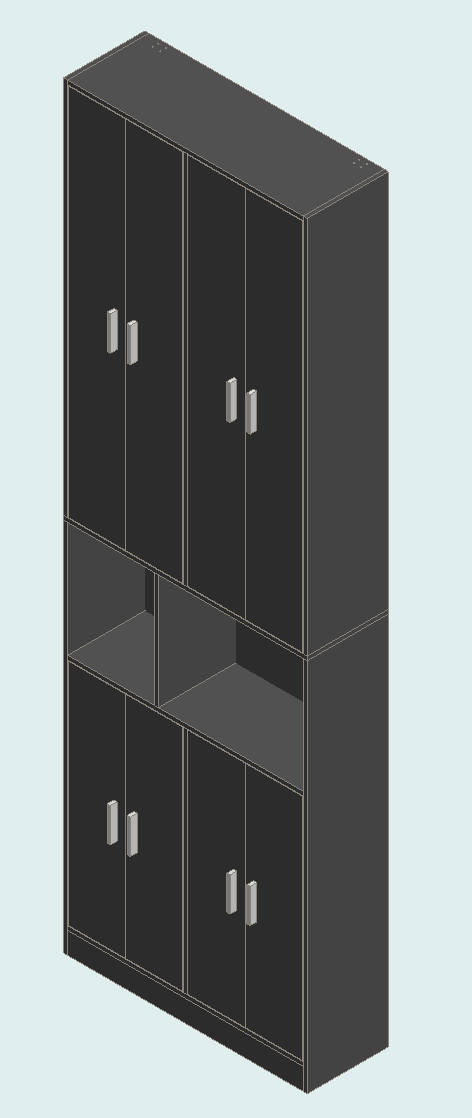 Sky Gray & Light Gray Bookcase