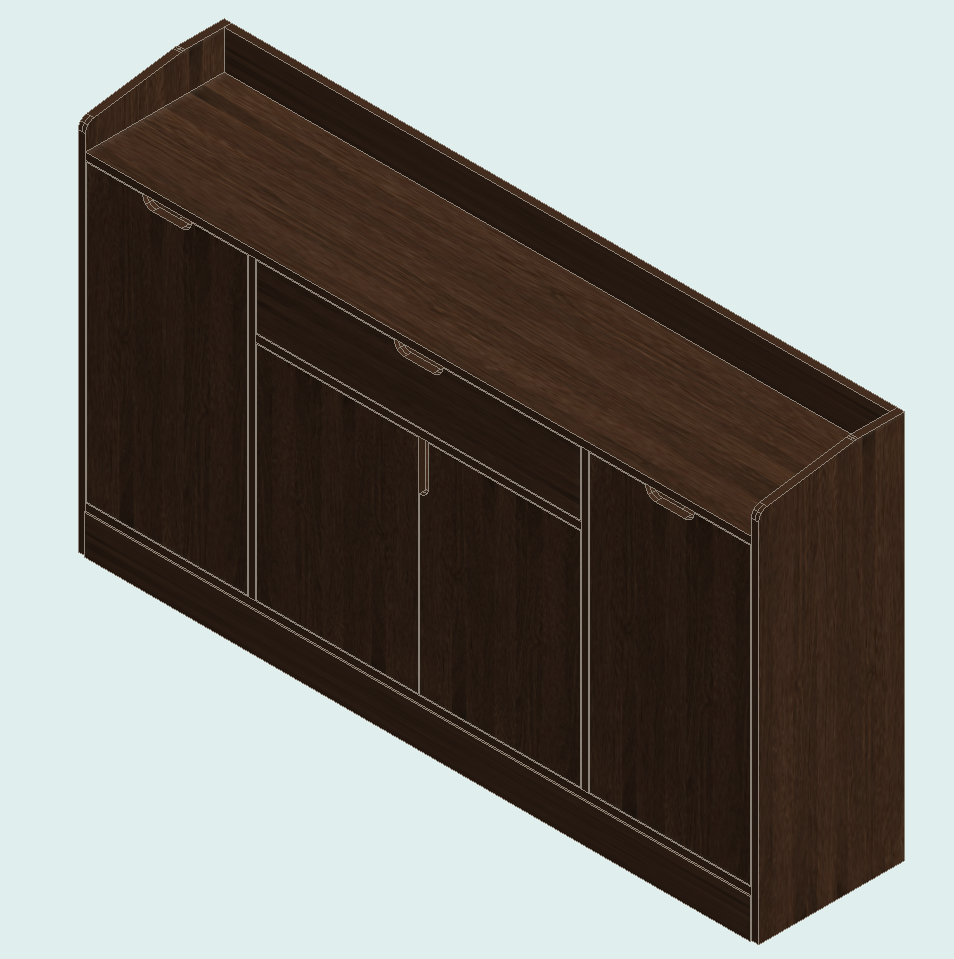 Prairie Oak Shoe Cabinet
