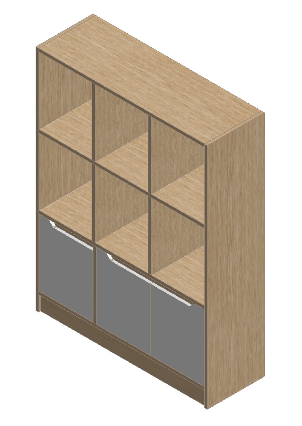 Country Oak & Warm White Bookcase