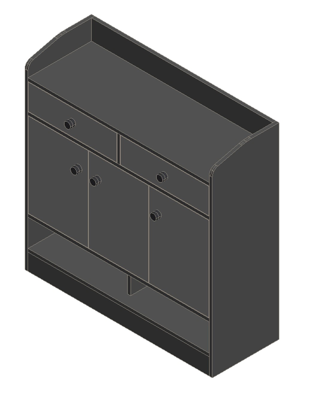 Sky Gray & Light Gray Shoe Cabinet