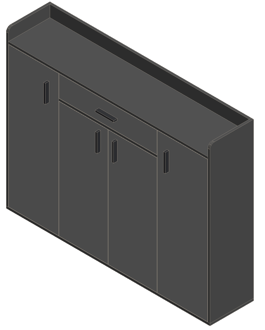 Sky Gray & Light Gray Shoe Cabinet