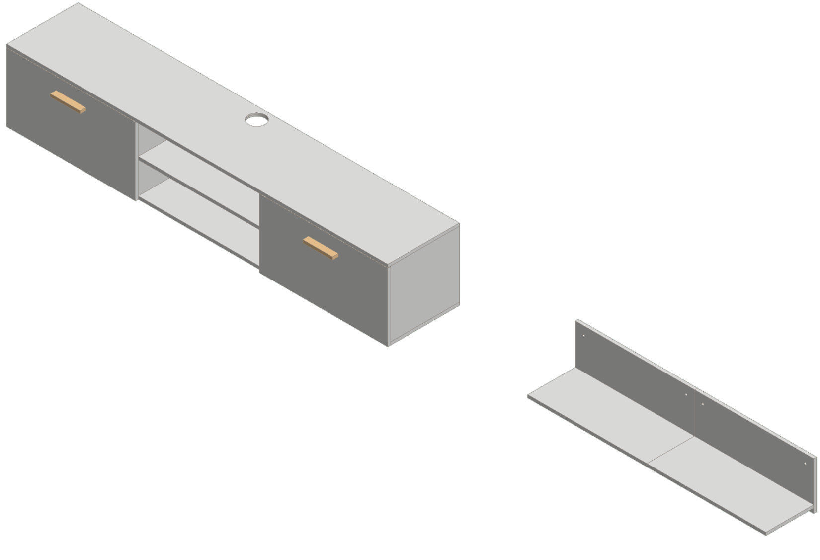 Warm White TV Stand