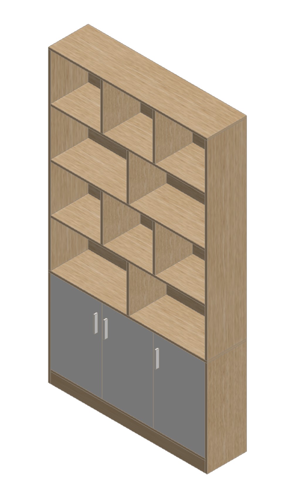Country Oak & Warm White Bookshelf
