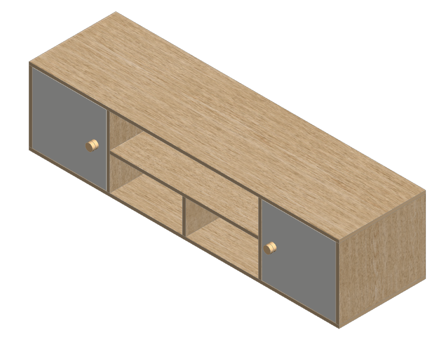 Country Oak & Warm White TV Stand
