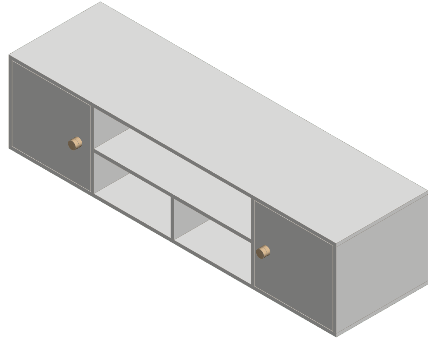 Warm White TV Stand