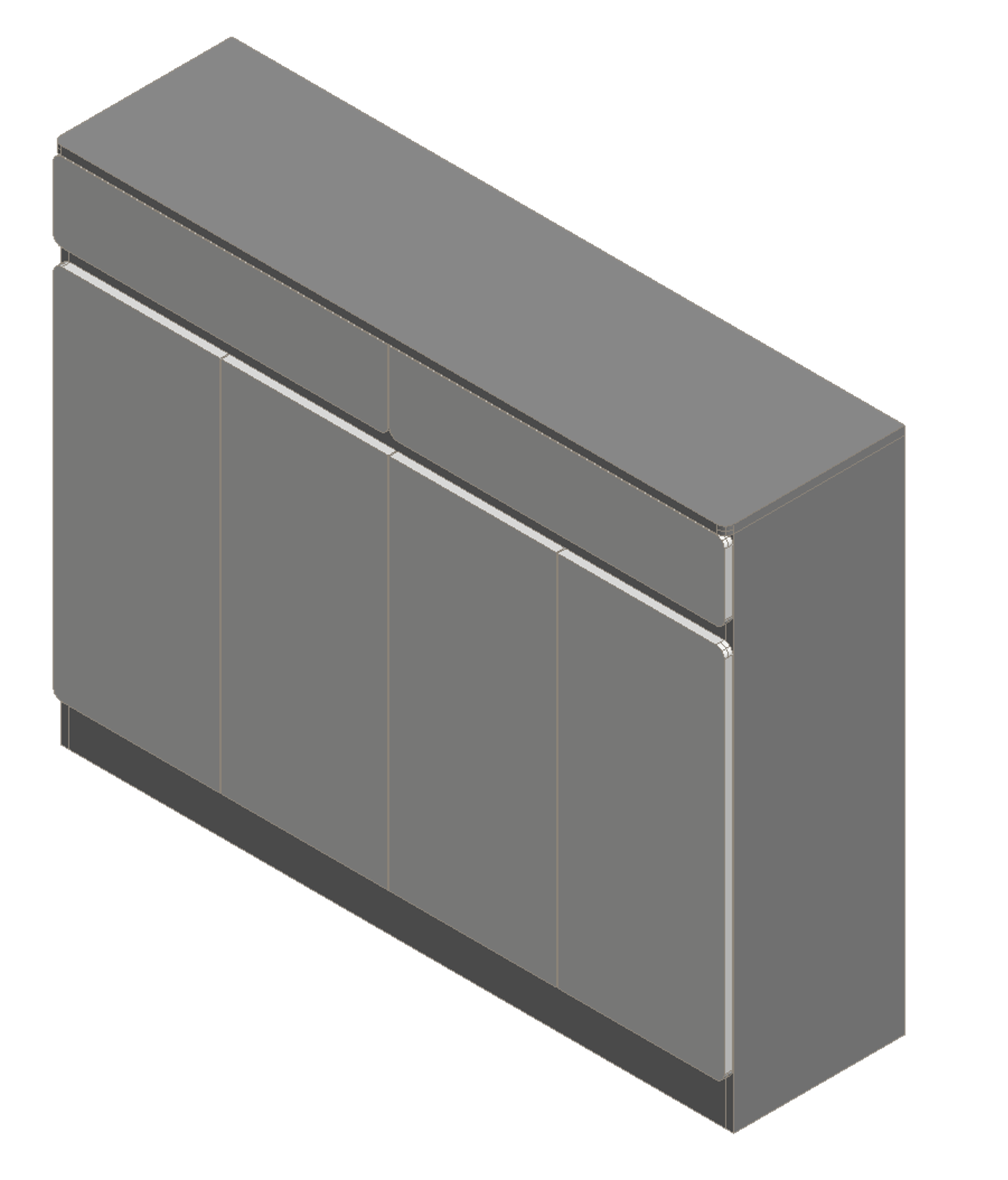 Sky Gray & Warm White Shoe Cabinet