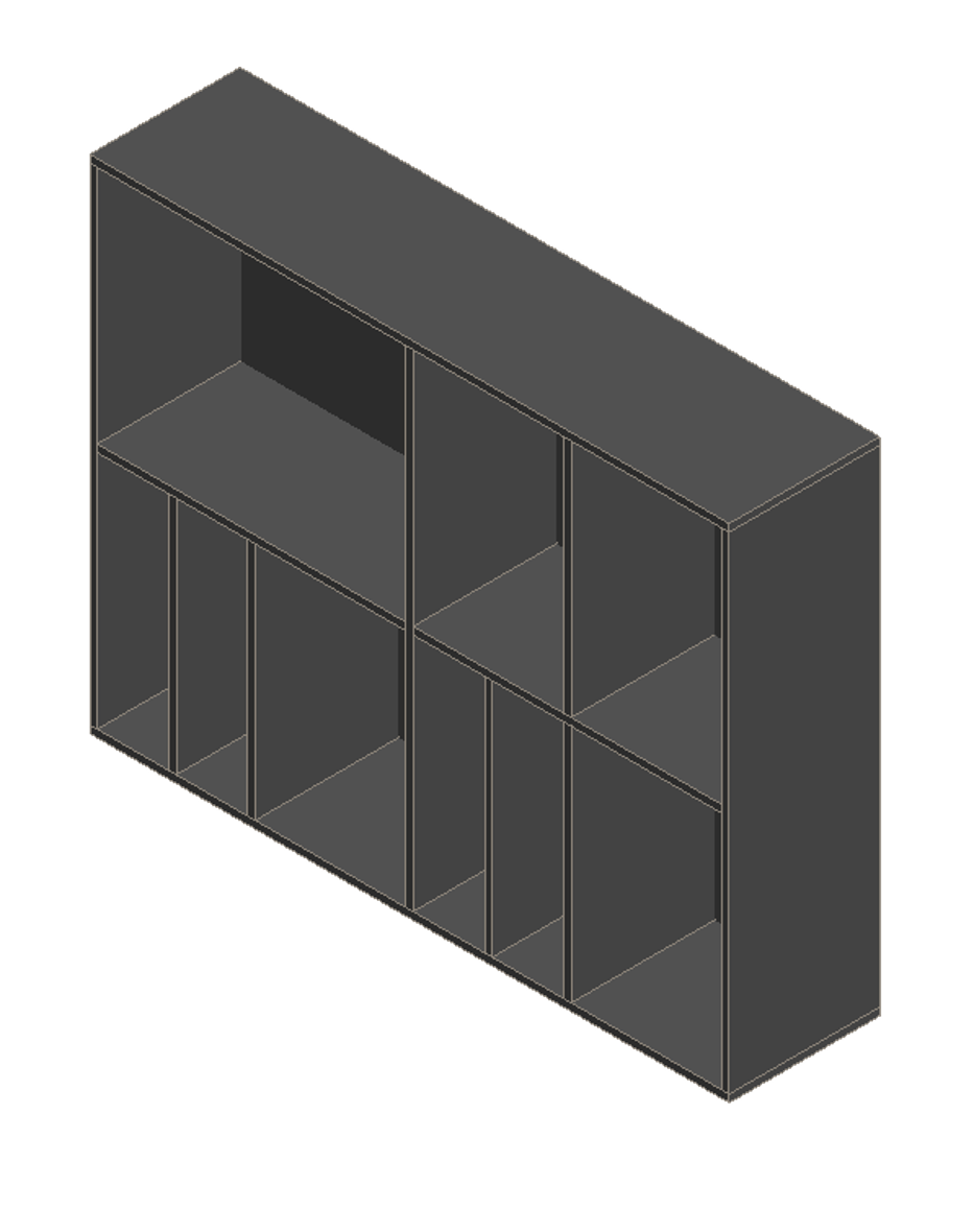 Sky Gray Bookshelf