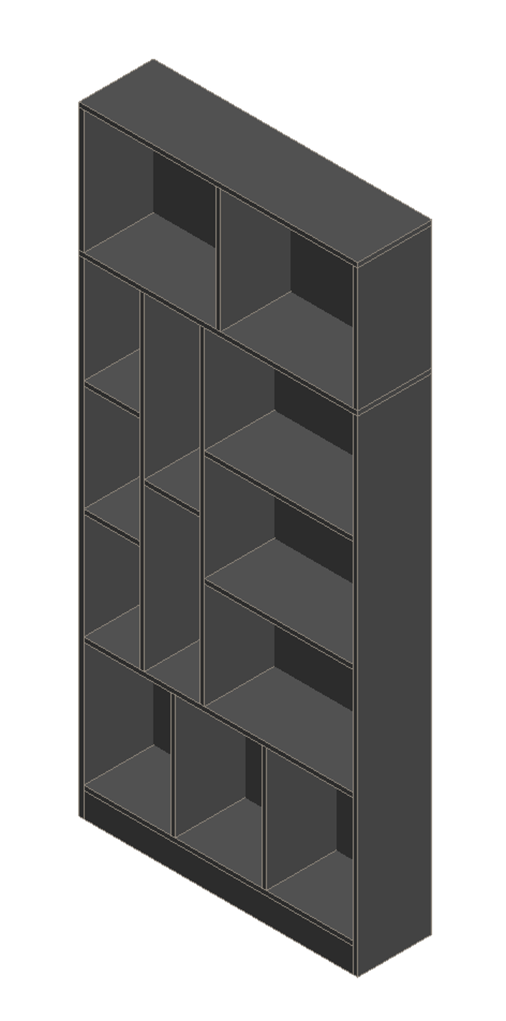 Sky Gray Bookshelf