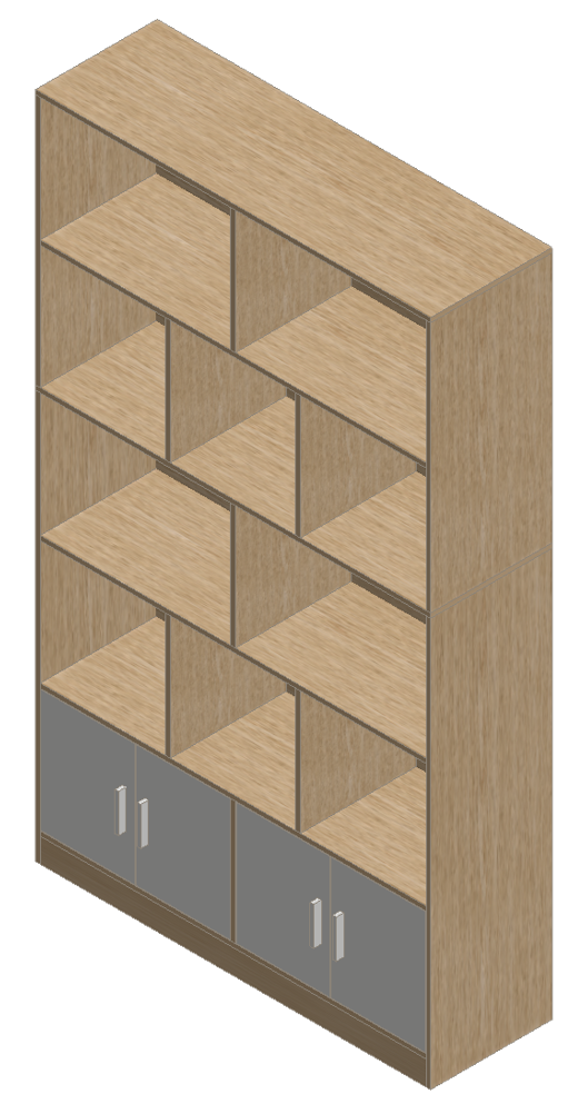 Country Oak & Warm White Bookshelf