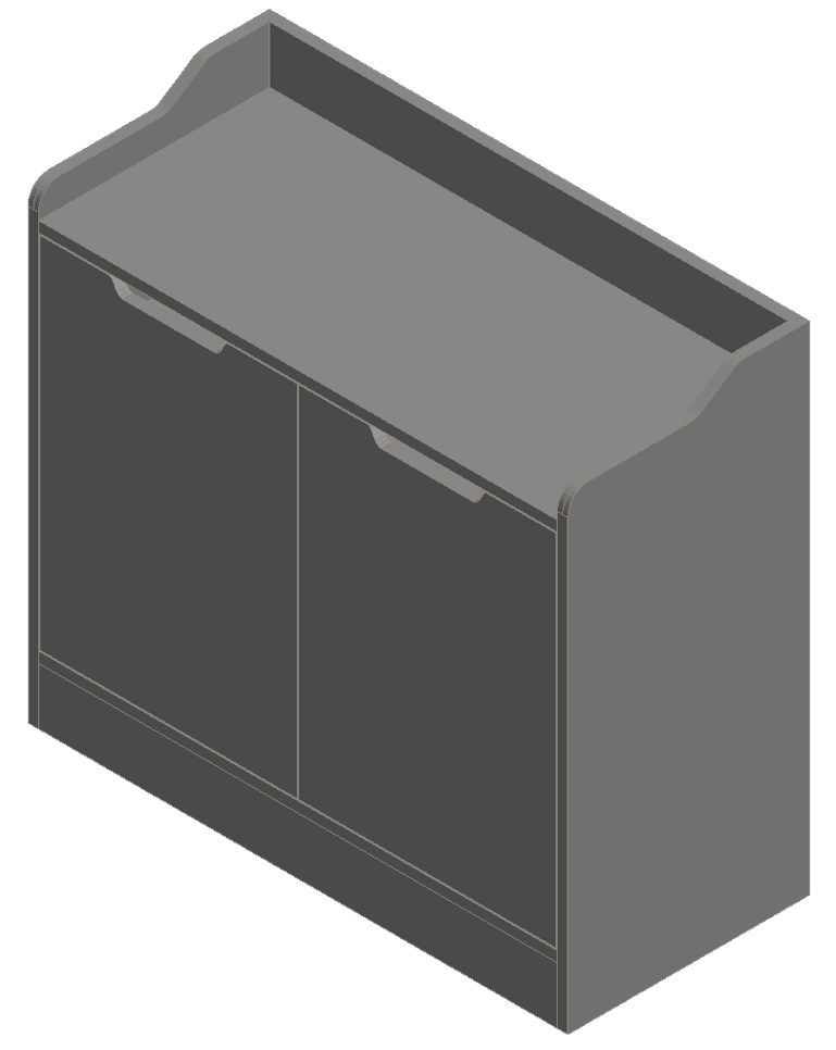 Light Gray Shoe Cabinet