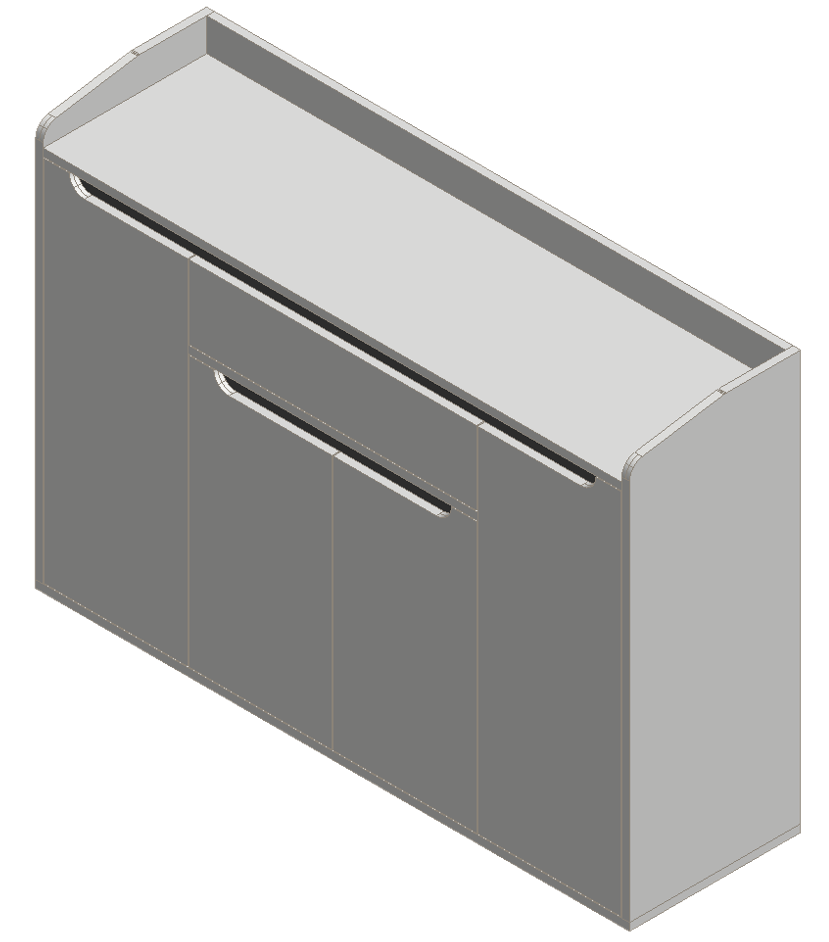 Warm White & Sky Gray Shoe Cabinet