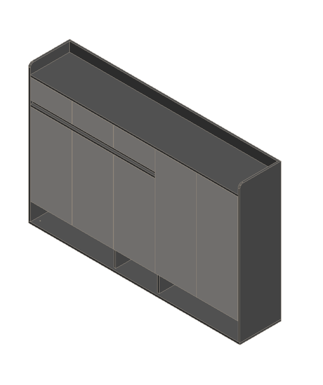 Sky Gray & Light Gray Shoe Cabinet
