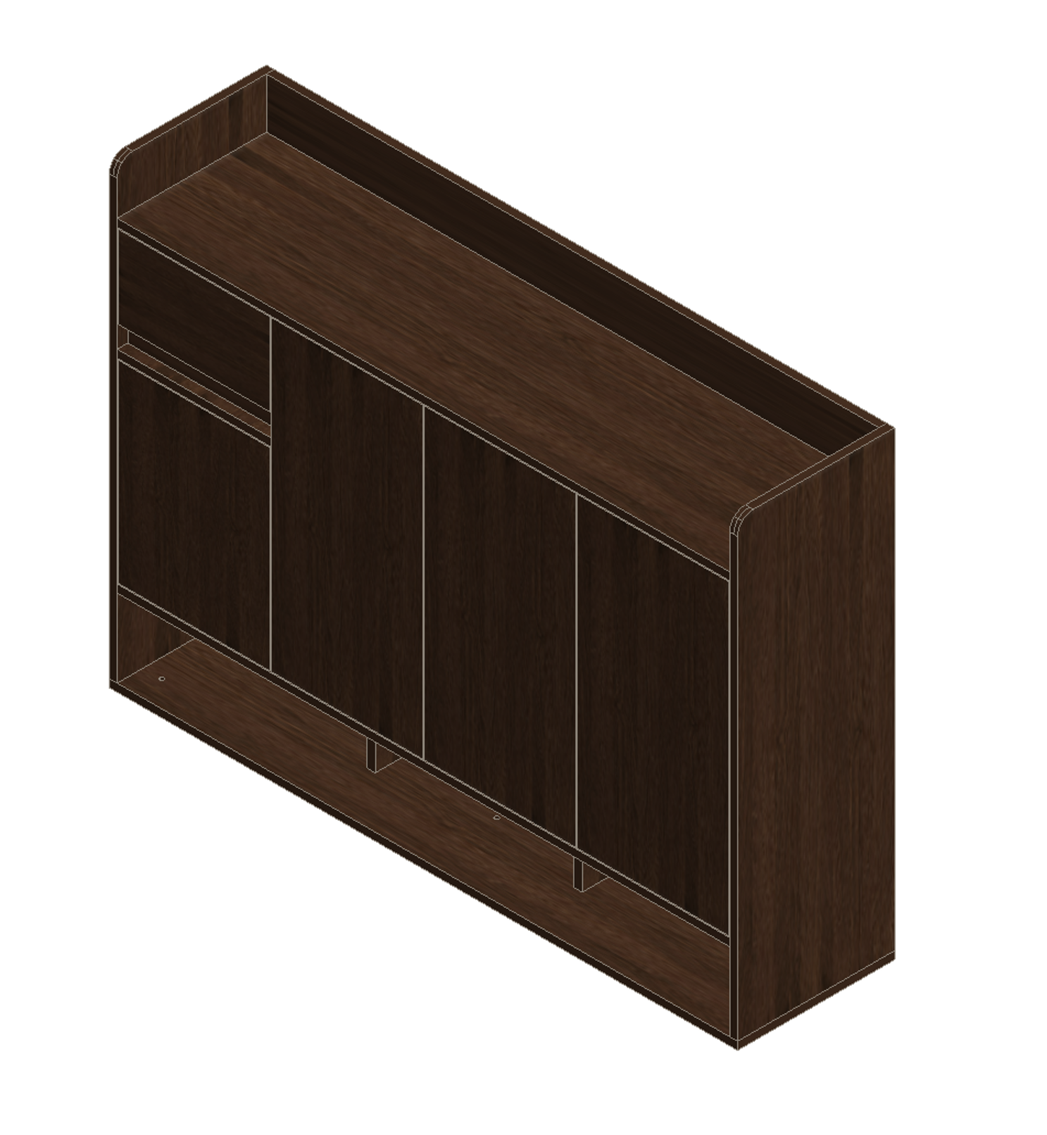 Prairie Oak Shoe Cabinet