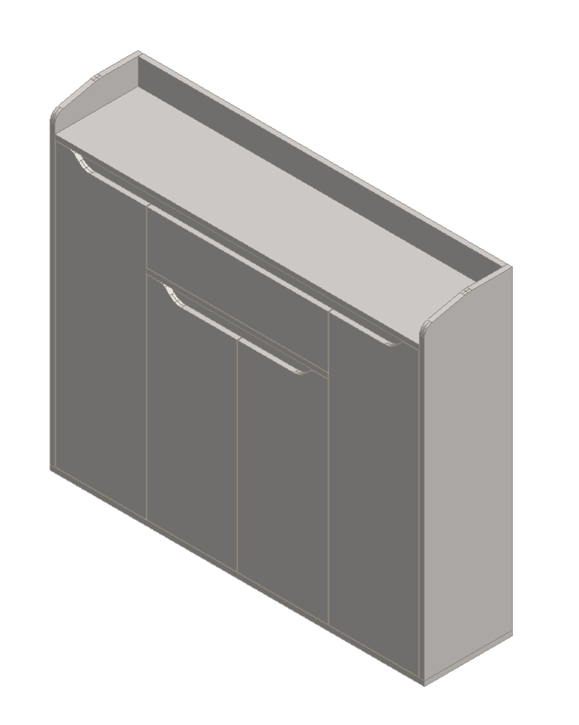 Light Gray Shoe Cabinet