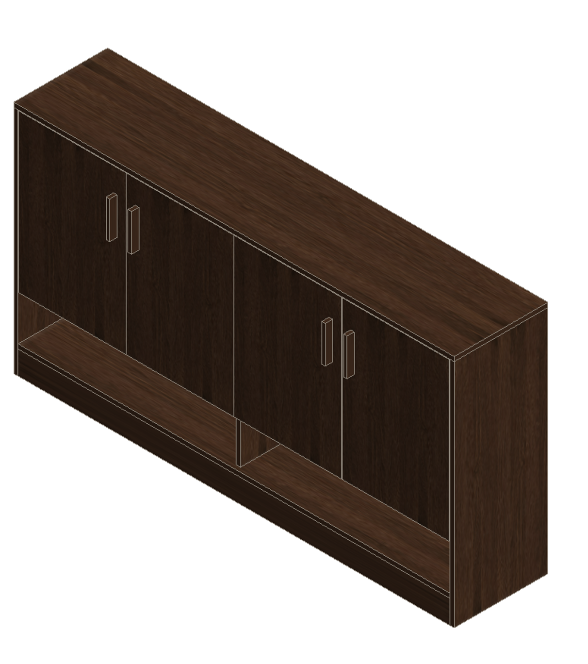 Prairie Oak Shoe Cabinet