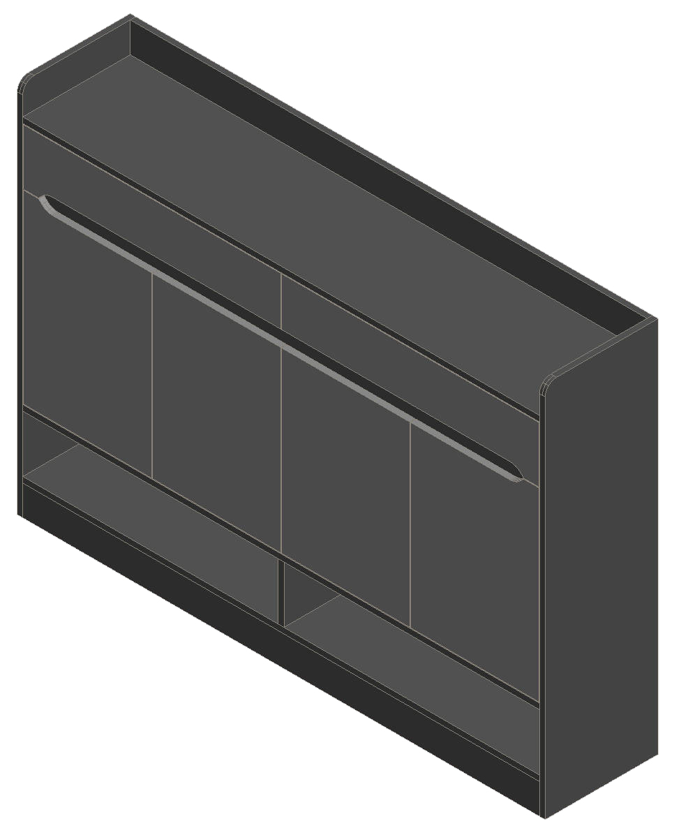 Sky Gray & Light Gray Shoe Cabinet