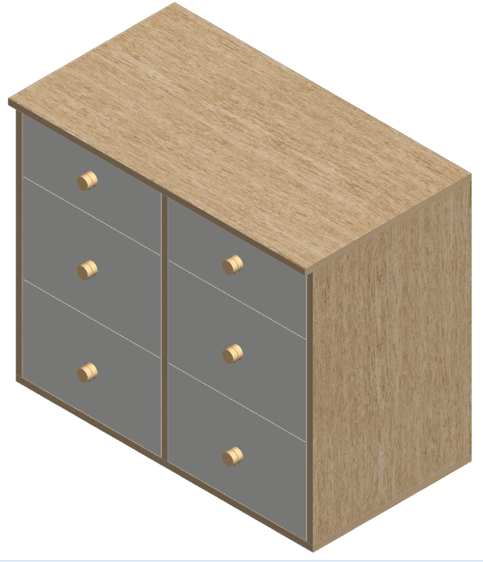 Country Oak & Warm White Nightstand