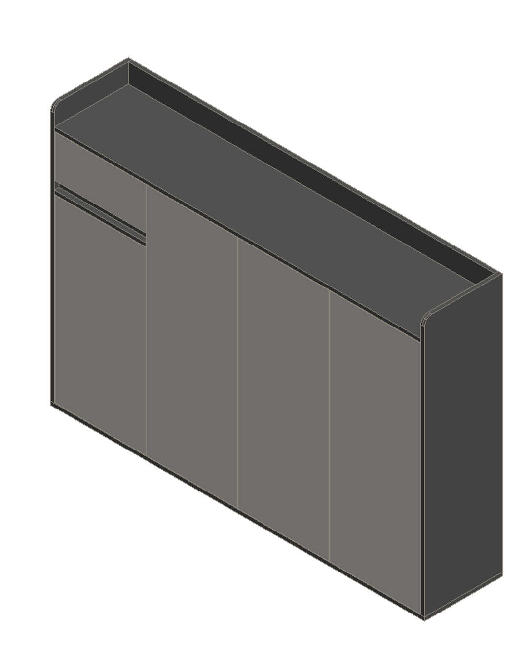 Sky Gray & Light Gray Shoe Cabinet