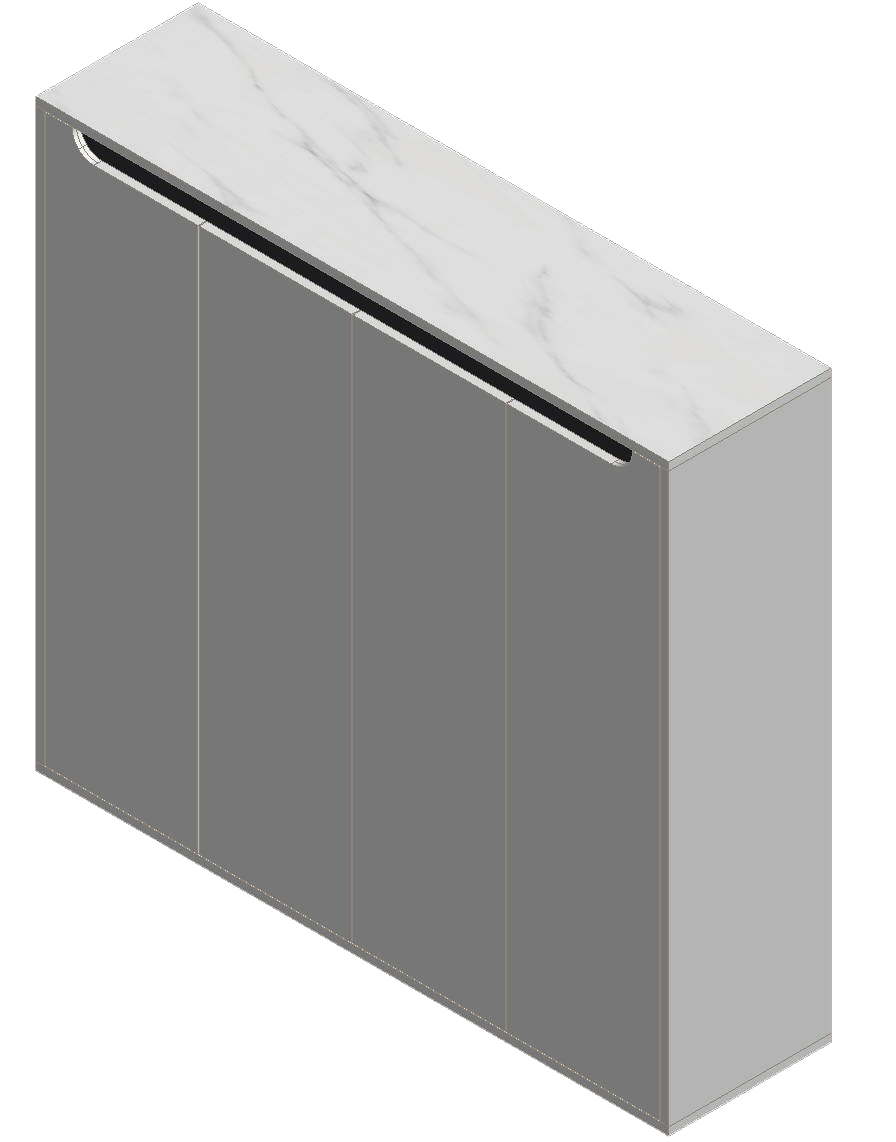 Warm White & Black Shoe Cabinet