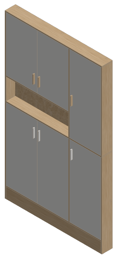 Country Oak & Warm White Entryway Cabinet