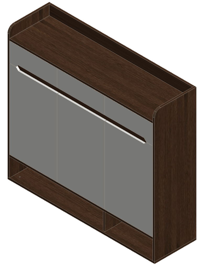 Prairie Oak & Warm White Shoe Cabinet