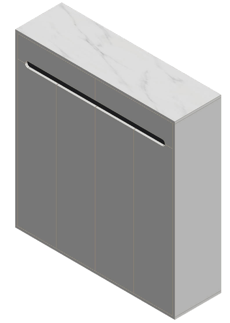 Warm White & Black Shoe Cabinet