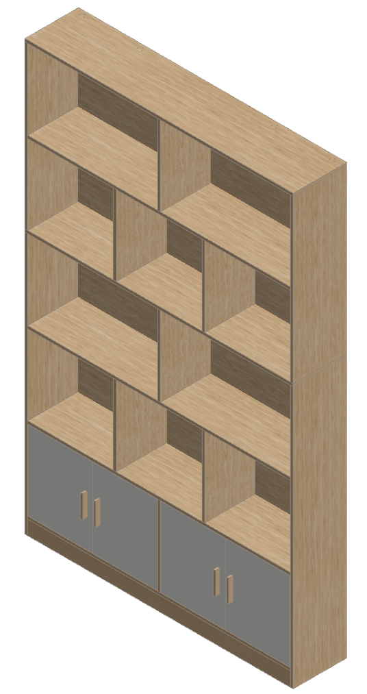 Country Oak & Warm White Bookshelf
