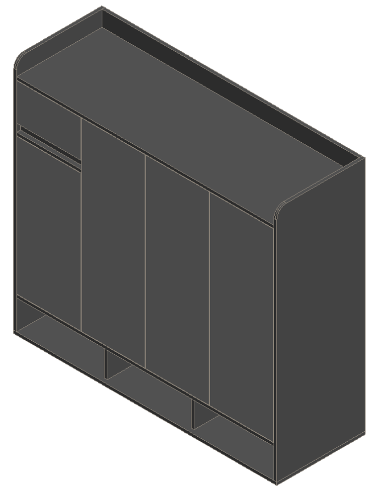 Sky Gray & Light Gray Shoe Cabinet