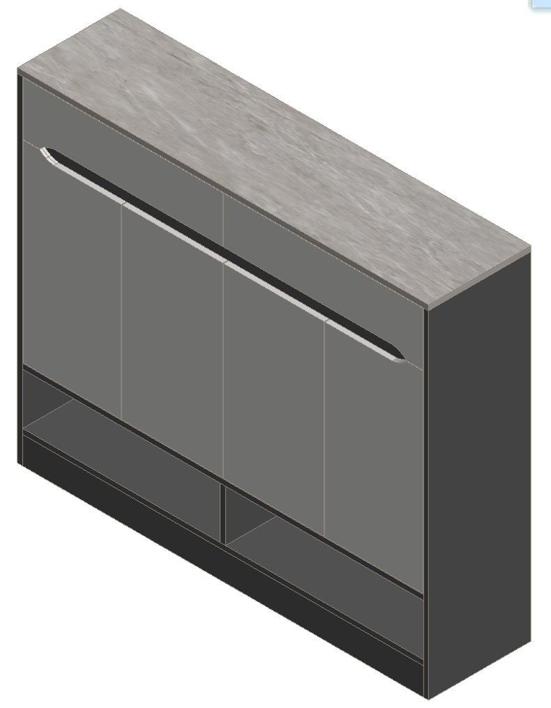 Sky Gray & Light Gray Shoe Cabinet