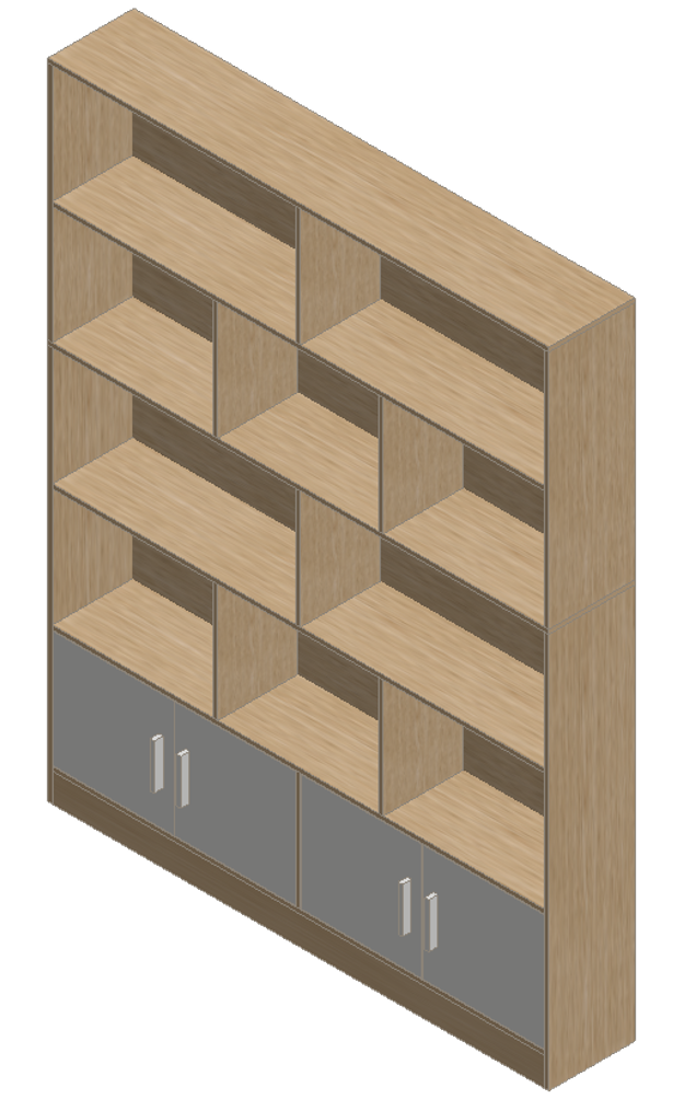 Country Oak & Warm White Bookshelf