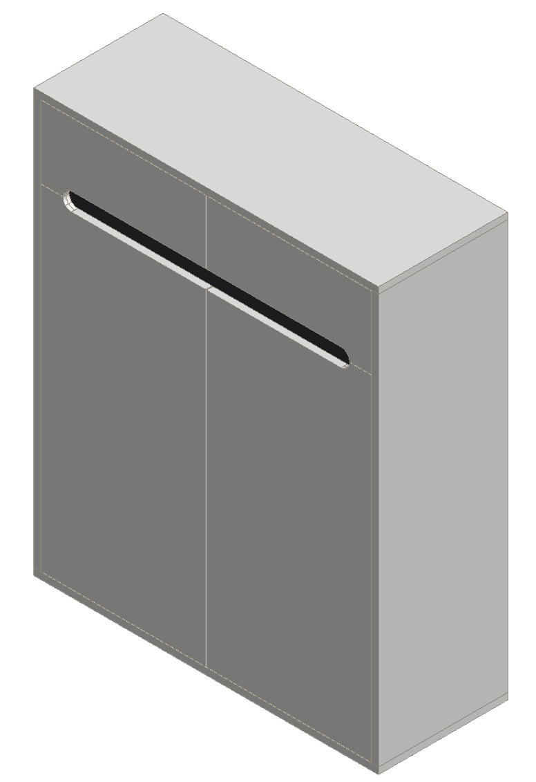 Warm White & Black Shoe Cabinet