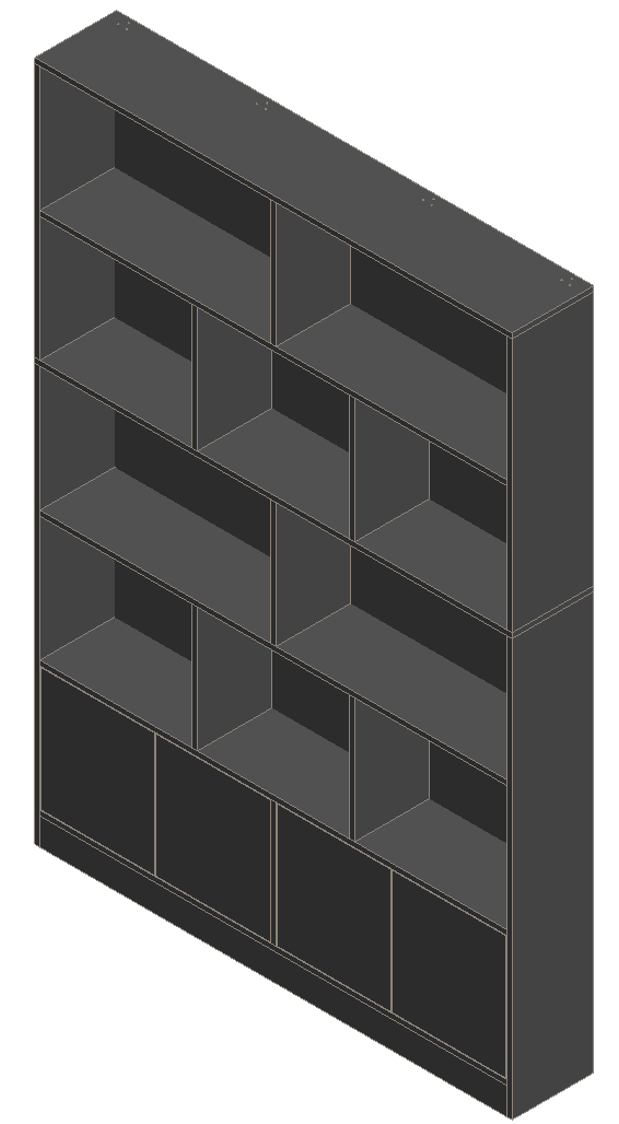 Sky Gray Bookcase