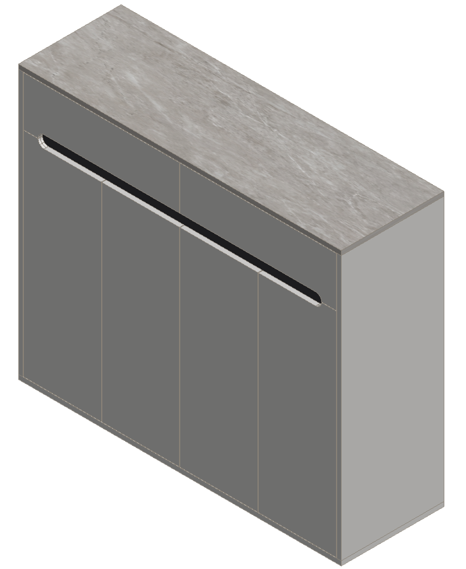 Light Gray & Black Shoe Cabinet