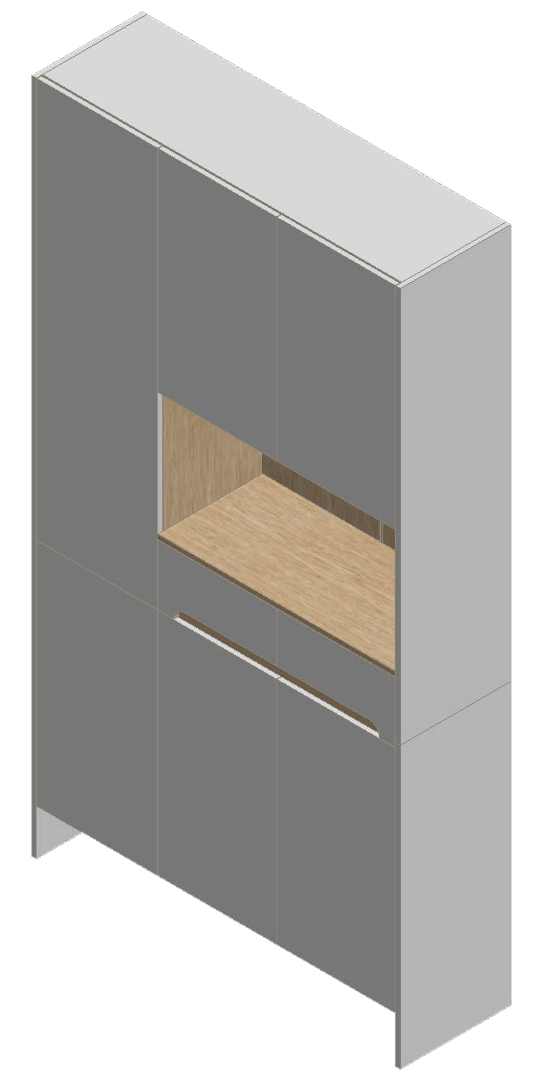 Country Oak & Warm White Entryway Cabinet