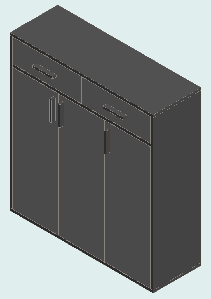 Sky Gray & Light Gray Shoe Cabinet