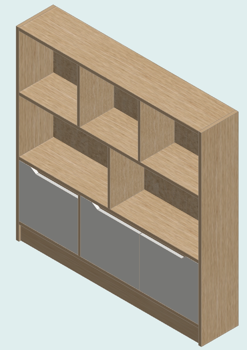 Country Oak & Warm White Bookcase