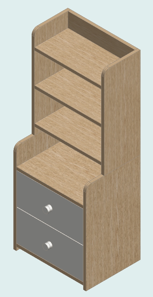 Country Oak & Warm White Nightstand