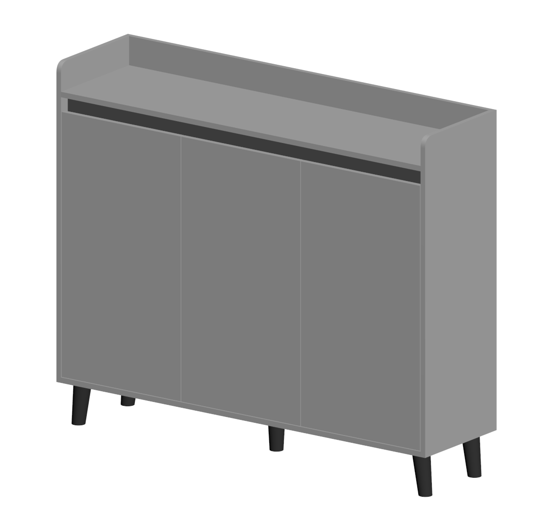 Light Gray & Sky Gray Shoe Cabinet