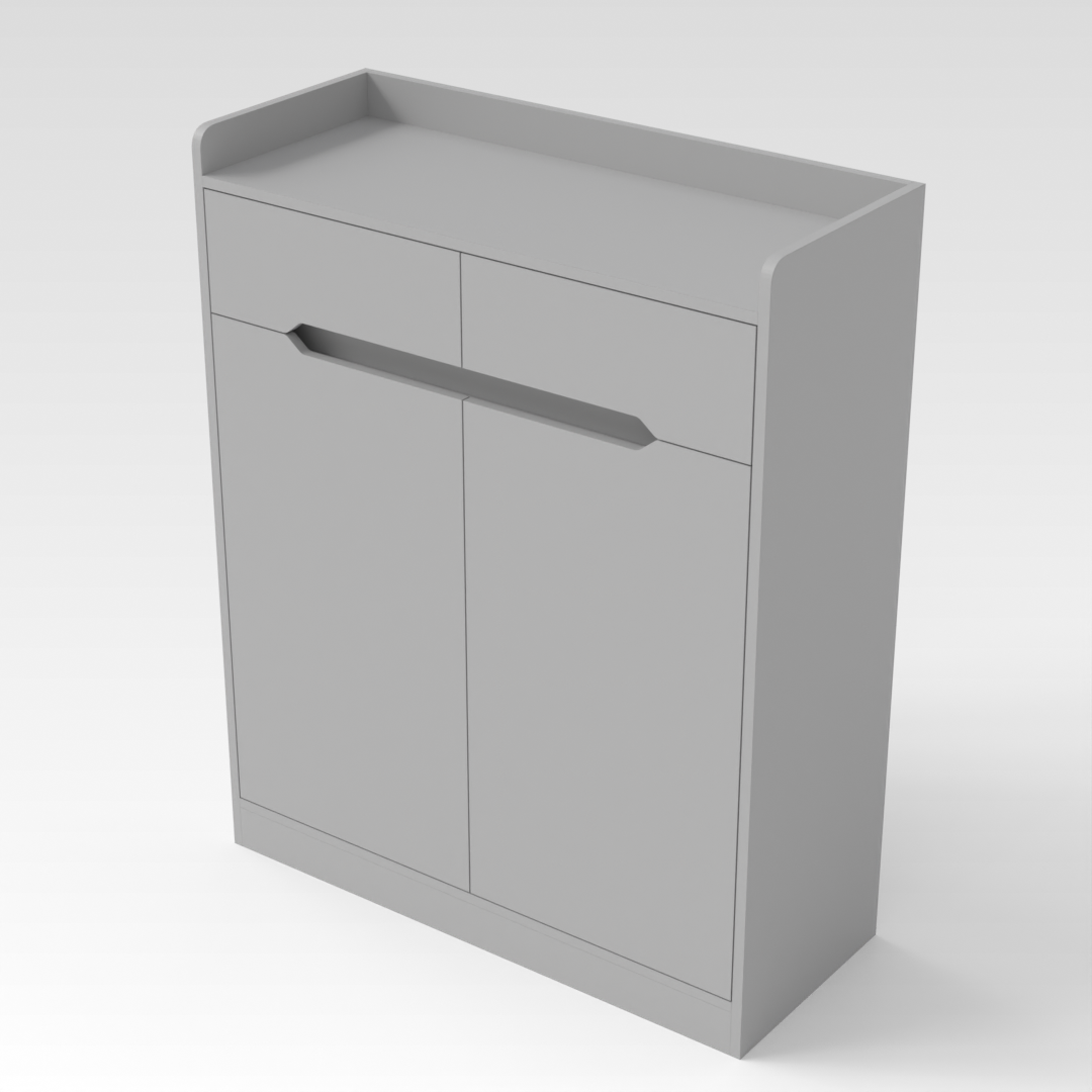 Light Gray Shoe Cabinet