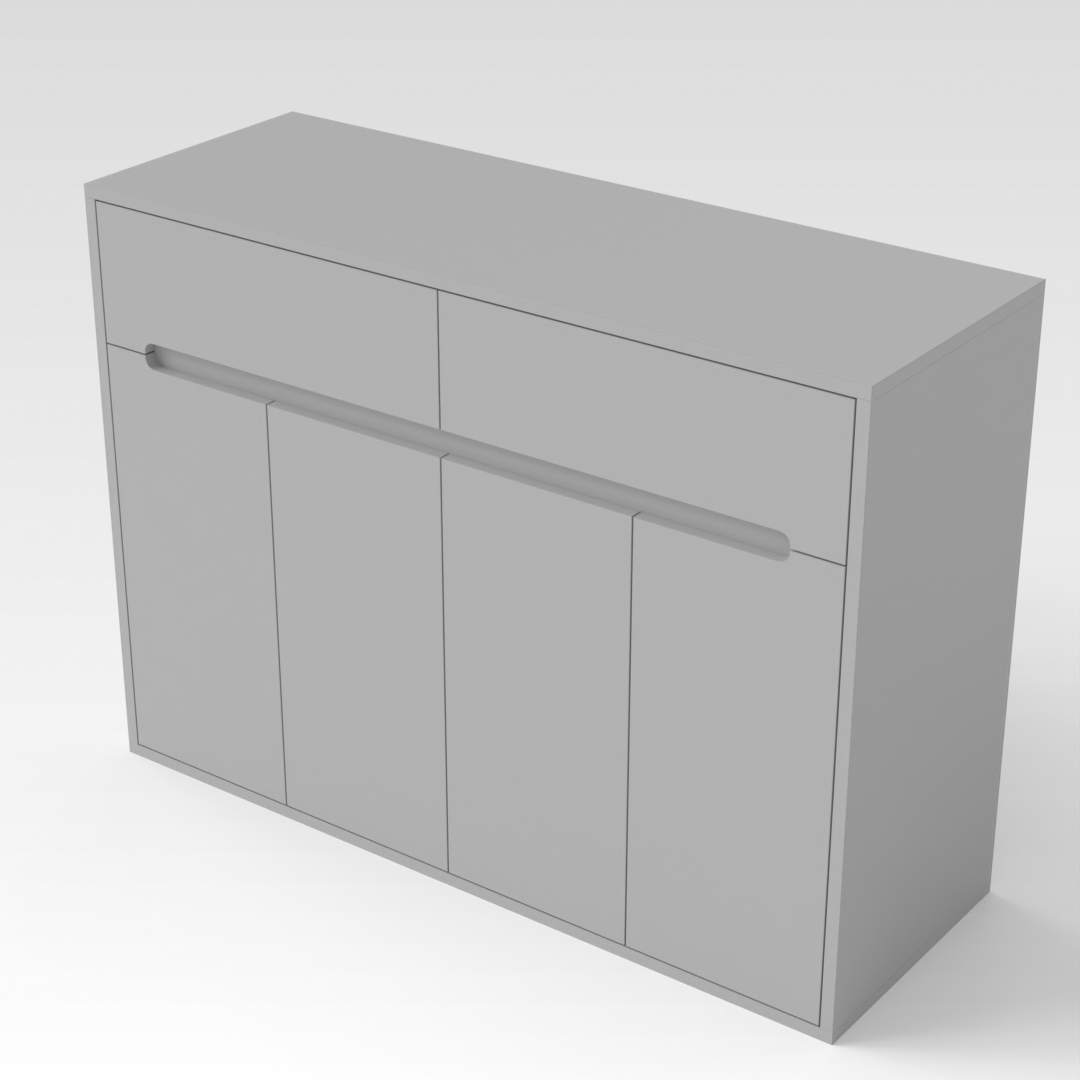 Light Gray Shoe Cabinet