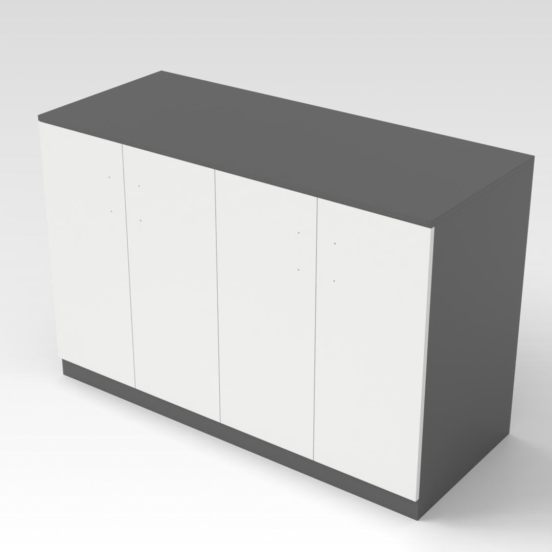 Sky Gray & Warm White Sideboard