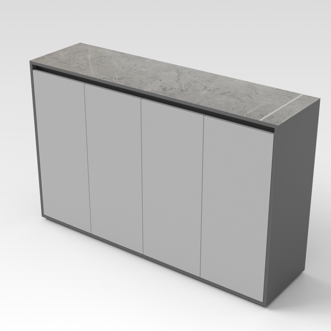 Sky Gray & Light Gray Shoe Cabinet